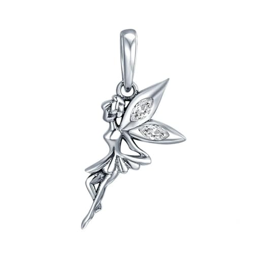 MAITONGG S925 Sterling Silber Niedliche Fee Elf Charms Perlenanhänger Fit Original Diy Armband Armreif Glück Schmuck von MAITONGG