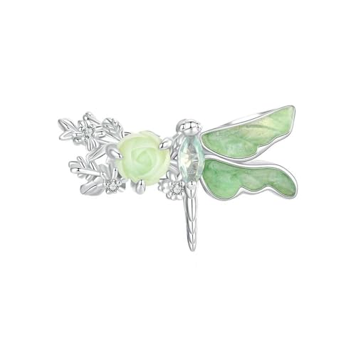 MAITONGG Schmetterling Charms 925 Sterling Silber Dragonfly Emaille Zirkon Perlen Diy Armband Anhänger Schmuck von MAITONGG