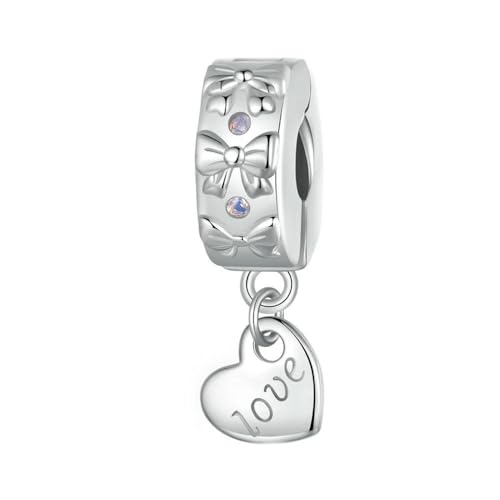 MAITONGG Schutzengel Charme 925 Sterling Silber Blumen Perlen Fit Armband Halskette Anhänger Schmuck von MAITONGG