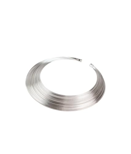 MAJALE Starre Halskette aus vergoldetem oder silbernem Draht, Choker aus Drahtseil mit Wicklungen, goldener Drahthalskette, vergoldet und versilbert, Einheitsgröße, Vergoldet, Nicht zutreffend. von MAJALE