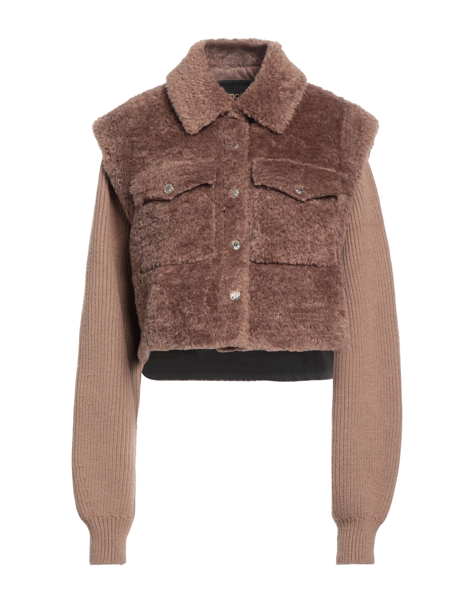 MAJE Shearling- & Kunstfell Damen Khaki von MAJE