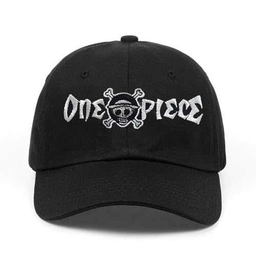 MAJEQZGY One Piece Baseballmütze für Erwachsene Cartoon Verstellbare Stickerei Hip-Hop Kappe Sommer Laufkappe für Teenager Erwachsene Baseballmütze 22 IN (DE/NL/SE/PL, Alphanumerisch, M, Textstil) von MAJEQZGY
