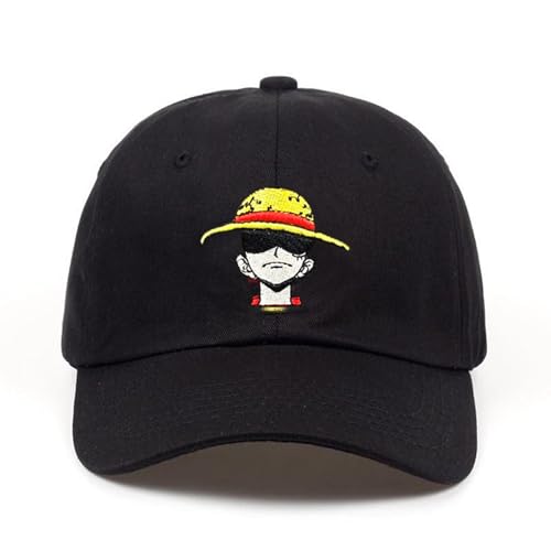 MAJEQZGY One Piece Baseballmütze für Erwachsene Cartoon Verstellbare Stickerei Hip-Hop Kappe Sommer Laufkappe für Teenager Erwachsene Baseballmütze 22 IN (DE/NL/SE/PL, Alphanumerisch, M, Figur) von MAJEQZGY
