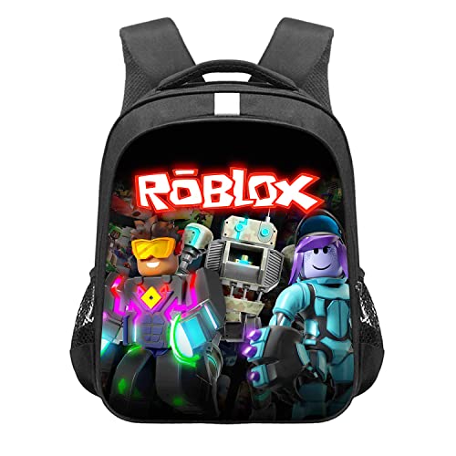 MAJEQZGY Roblox 3D Gedruckter Schulrucksack für Kinder 14 Zoll Hohe Kapazität Reiserucksäcke Büchertaschen Kinderschultasche Rucksack (Roboter) von MAJEQZGY