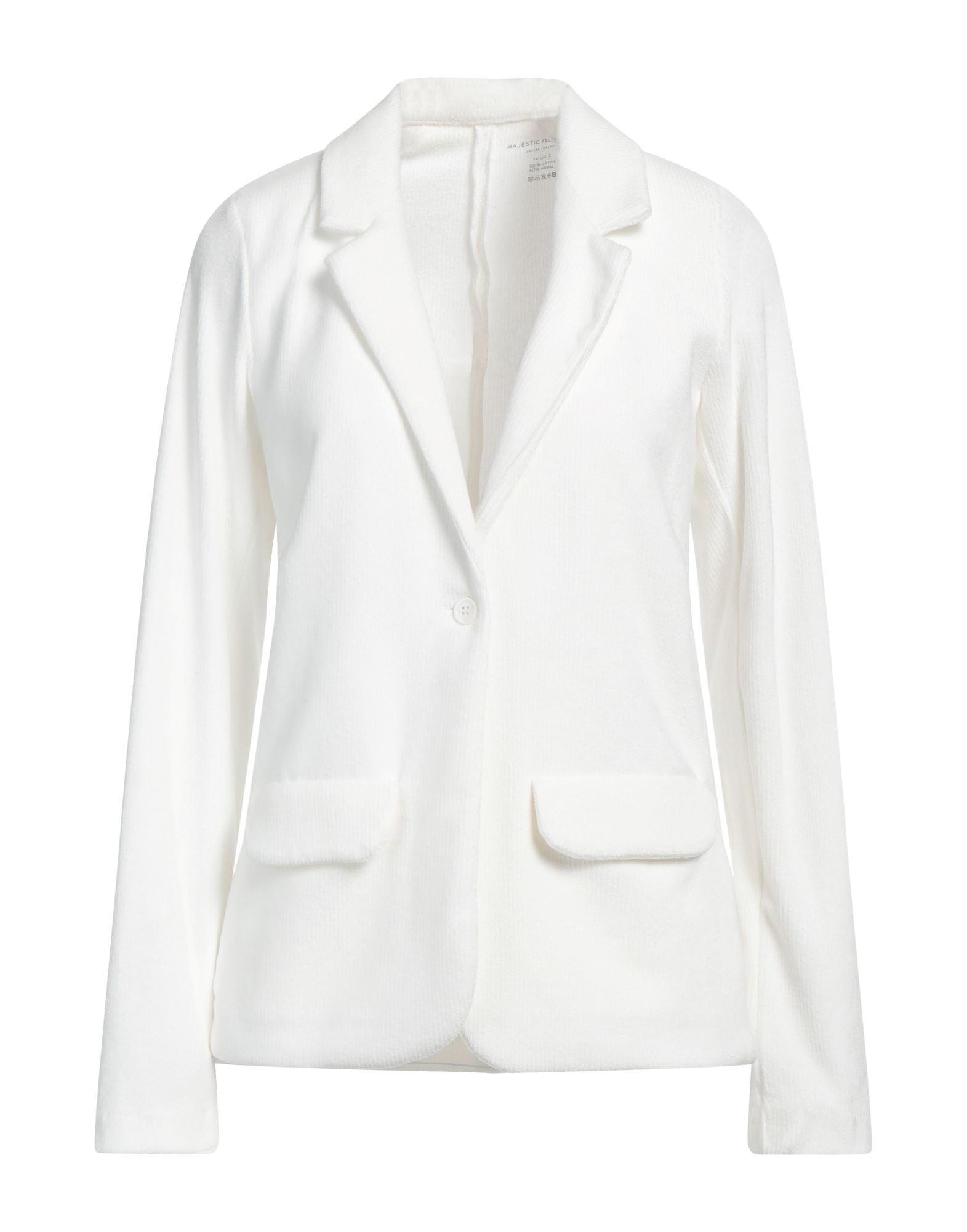 MAJESTIC FILATURES Blazer Damen Weiß MAJESTIC FILATURES Blazer Damen Weiß von MAJESTIC FILATURES