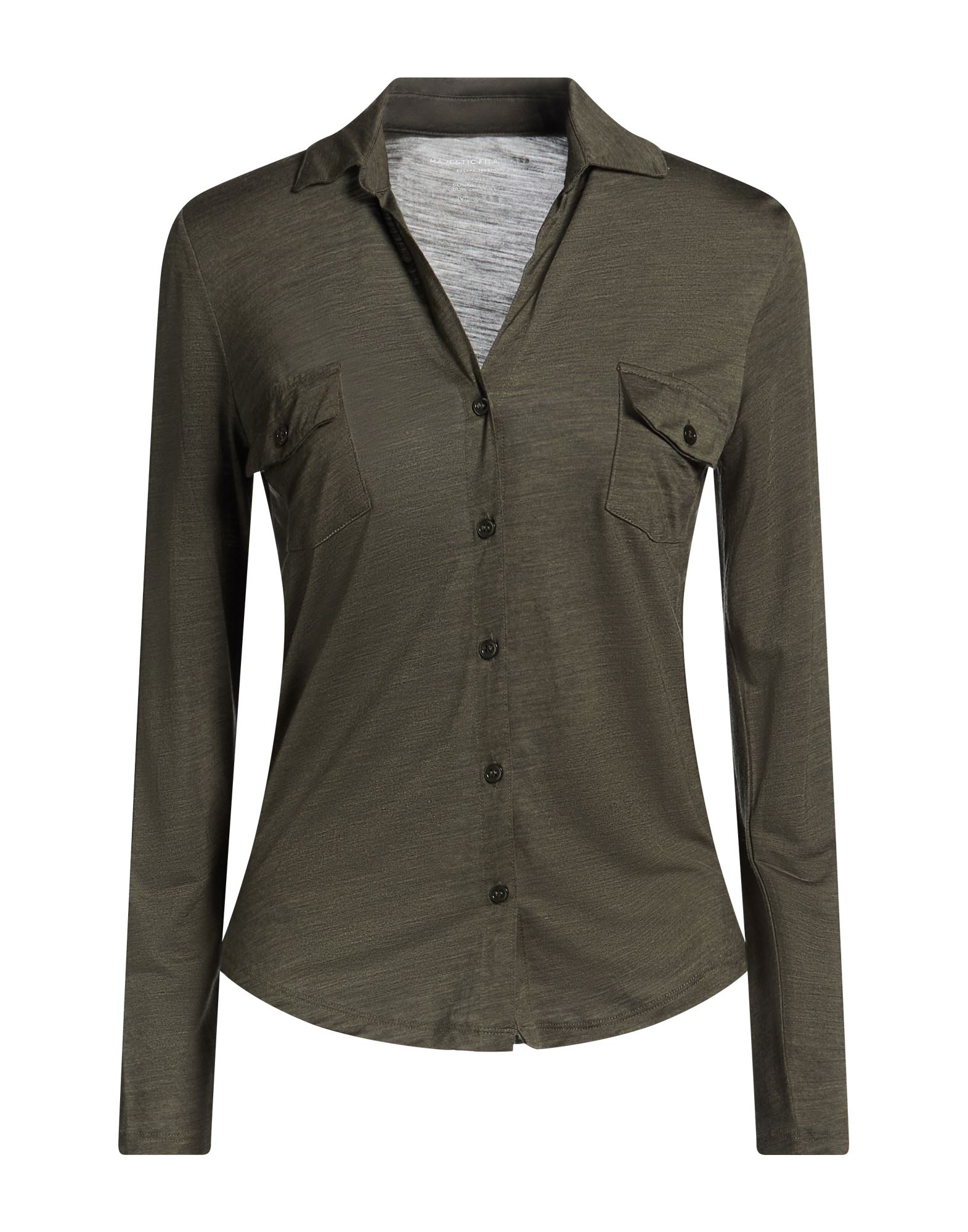 MAJESTIC FILATURES Hemd Damen Dunkelgrün von MAJESTIC FILATURES