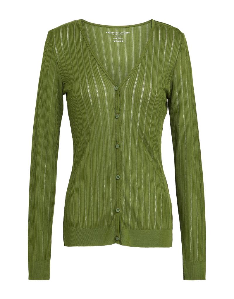 MAJESTIC FILATURES Strickjacke Damen Militärgrün von MAJESTIC FILATURES