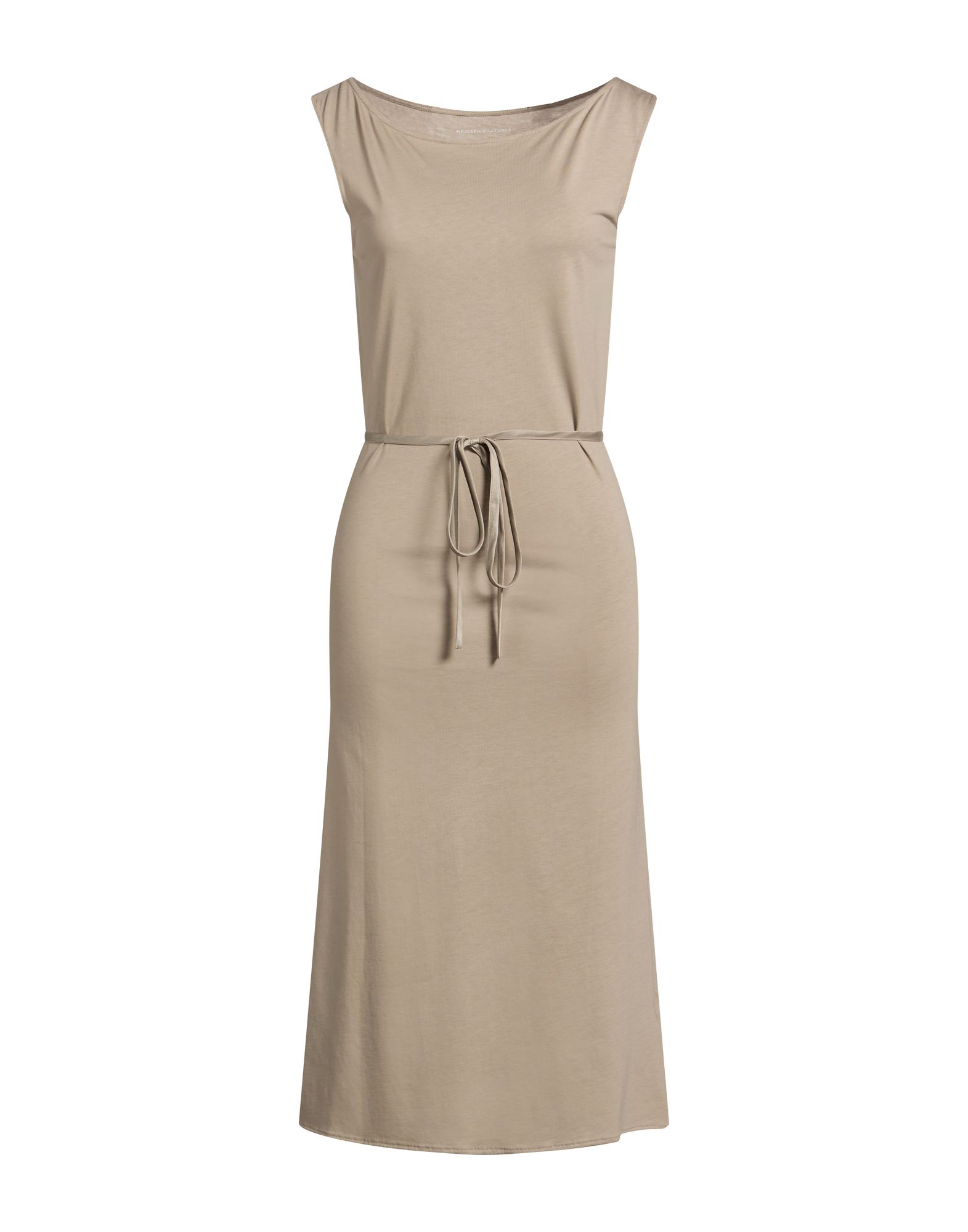 MAJESTIC FILATURES Midi-kleid Damen Maulwurfsgrau von MAJESTIC FILATURES