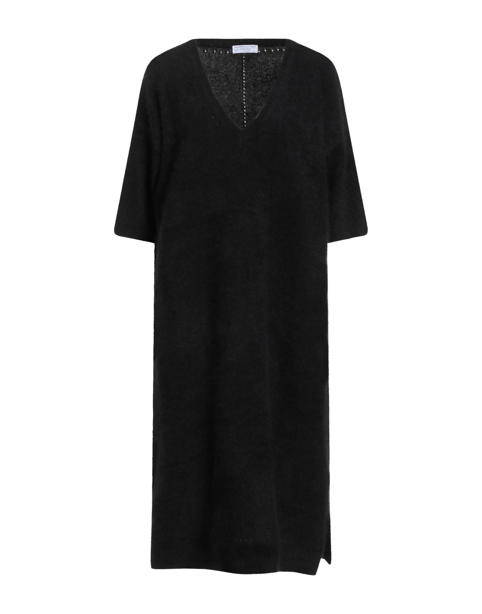 MAJESTIC FILATURES Midi-kleid Damen Schwarz MAJESTIC FILATURES Midi-kleid Damen Schwarz von MAJESTIC FILATURES