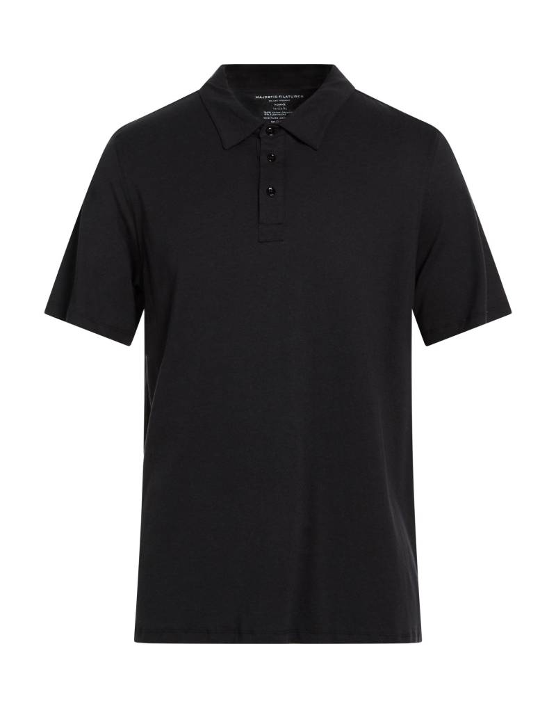 MAJESTIC FILATURES Poloshirt Herren Schwarz von MAJESTIC FILATURES