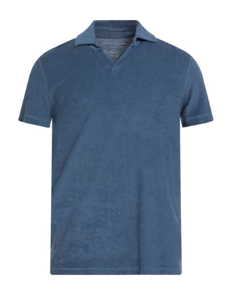 MAJESTIC FILATURES Poloshirt Herren Taubenblau von MAJESTIC FILATURES