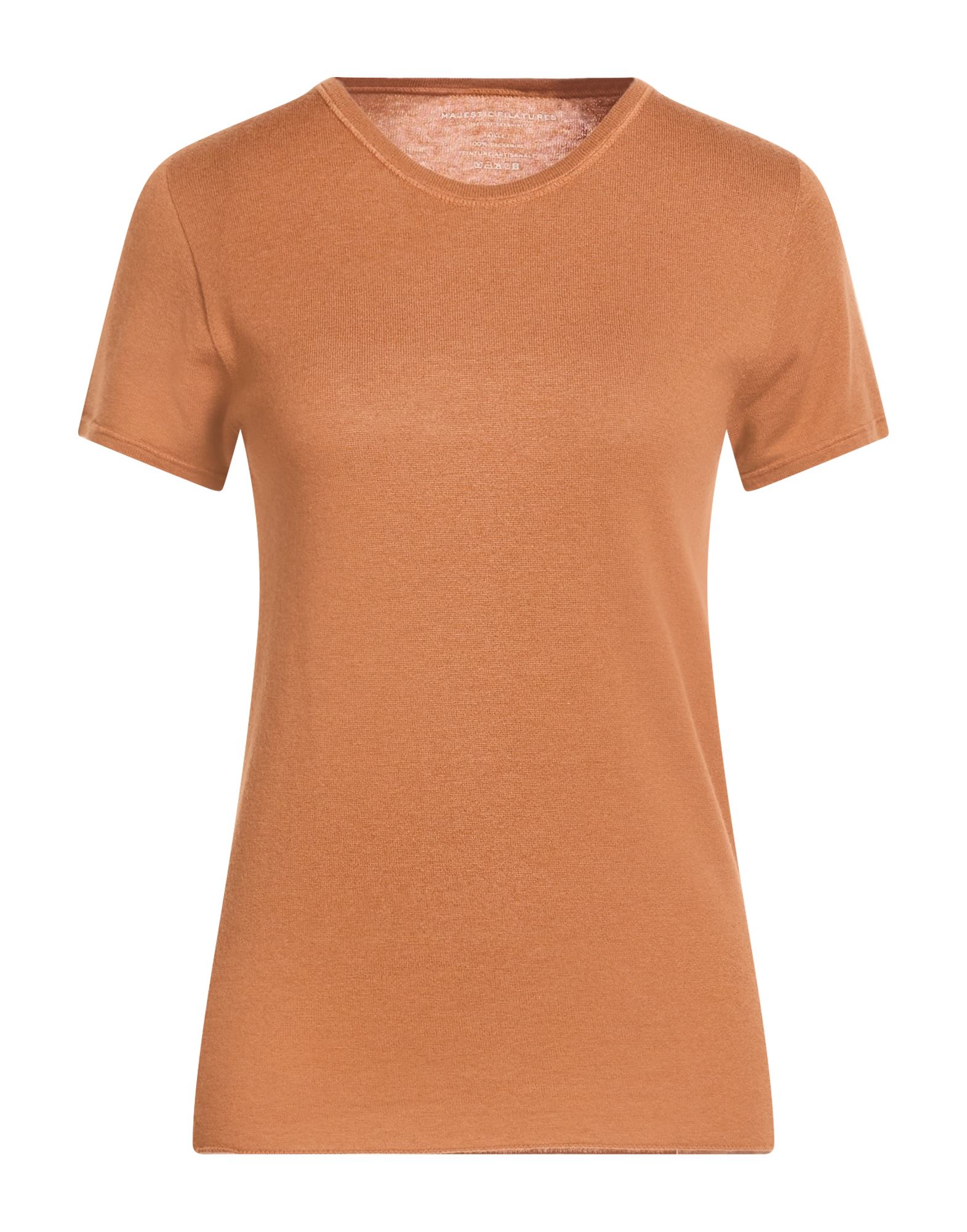 MAJESTIC FILATURES Pullover Damen Lederfarben von MAJESTIC FILATURES