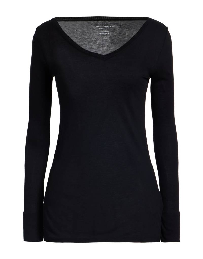 MAJESTIC FILATURES Pullover Damen Schwarz von MAJESTIC FILATURES