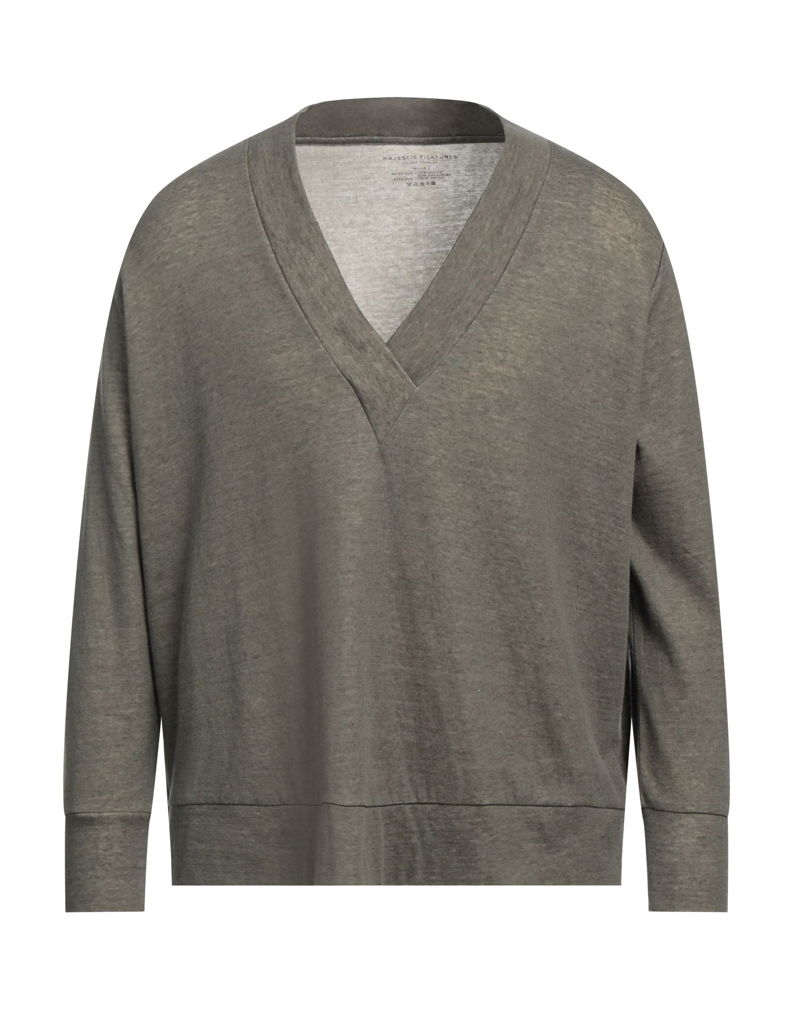 MAJESTIC FILATURES Pullover Herren Dunkelgrün von MAJESTIC FILATURES