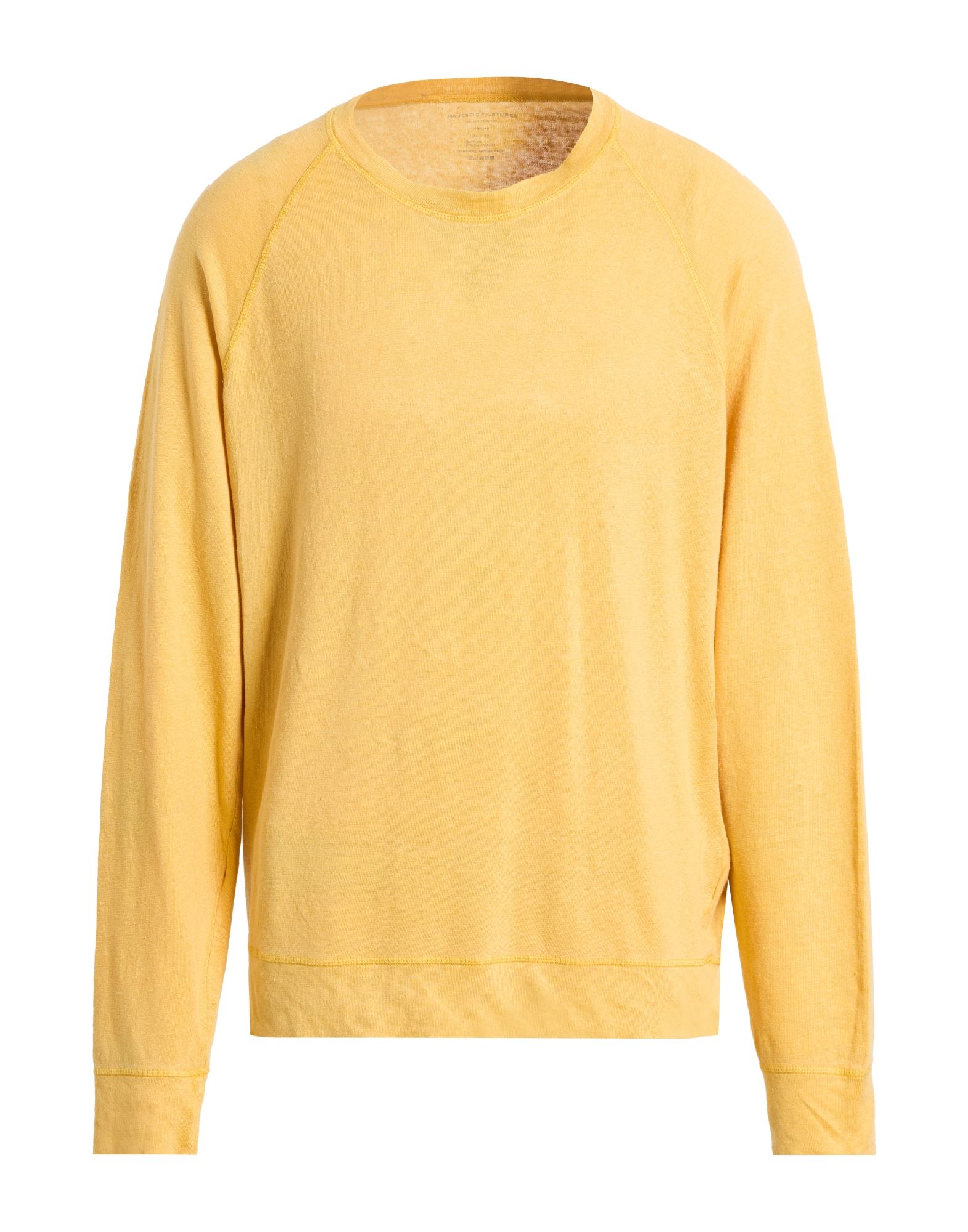 MAJESTIC FILATURES Pullover Herren Gelb MAJESTIC FILATURES Pullover Herren Gelb von MAJESTIC FILATURES