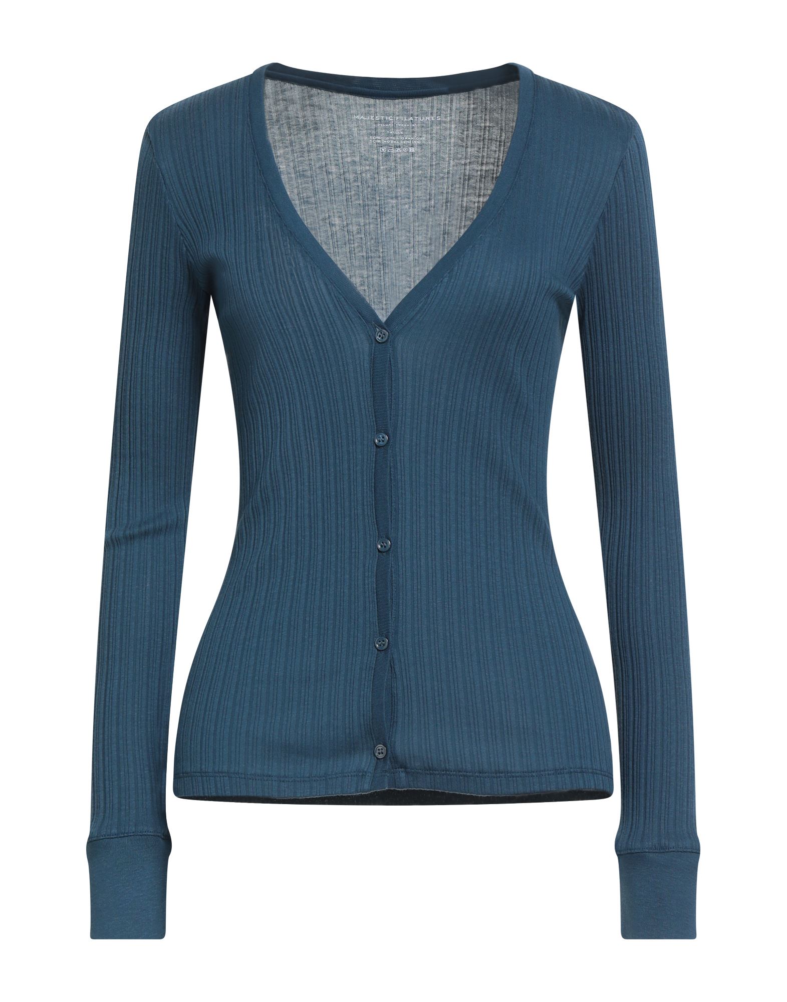 MAJESTIC FILATURES Strickjacke Damen Blau von MAJESTIC FILATURES