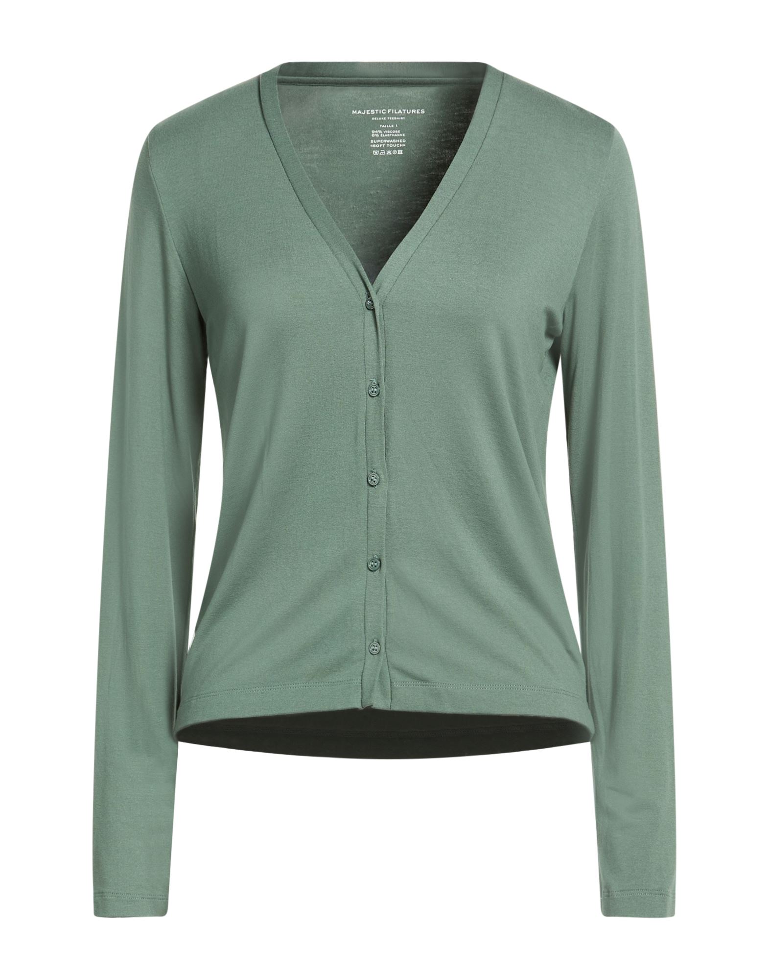 MAJESTIC FILATURES Strickjacke Damen Grün MAJESTIC FILATURES Strickjacke Damen Grün von MAJESTIC FILATURES