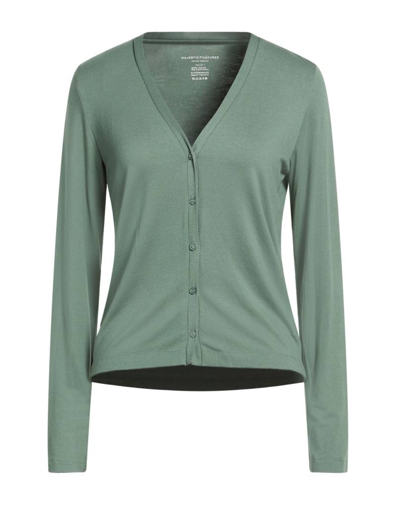 MAJESTIC FILATURES Strickjacke Damen Grün MAJESTIC FILATURES Strickjacke Damen Grün von MAJESTIC FILATURES