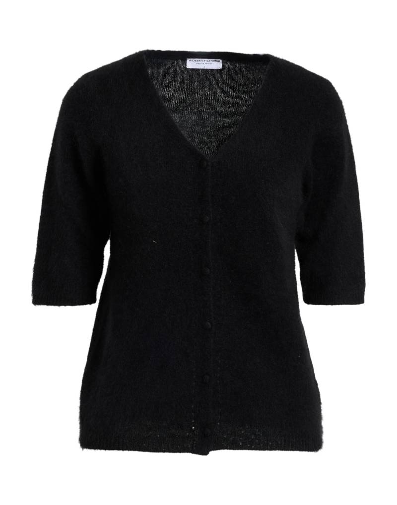 MAJESTIC FILATURES Strickjacke Damen Schwarz von MAJESTIC FILATURES