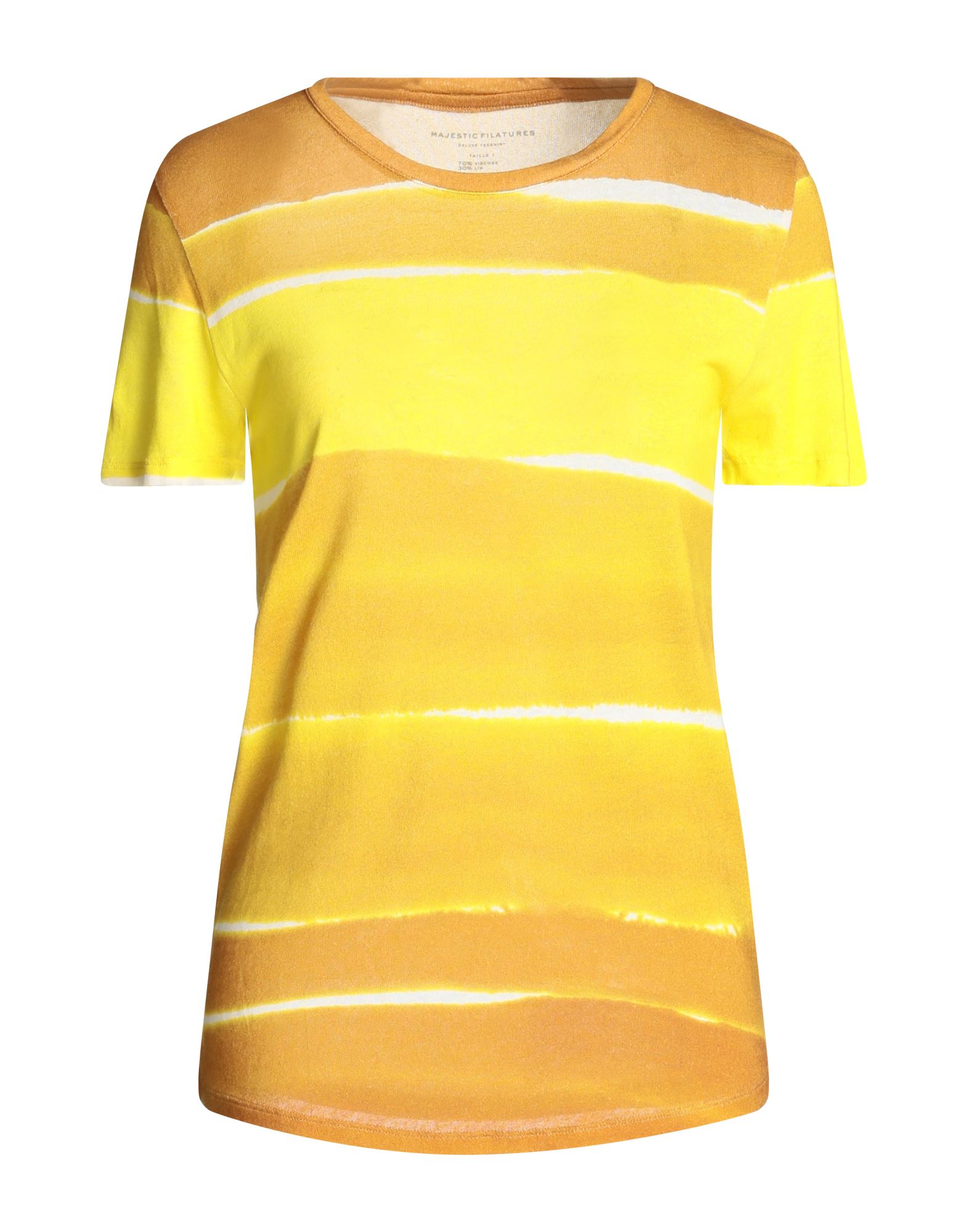 MAJESTIC FILATURES T-shirts Damen Gelb MAJESTIC FILATURES T-shirts Damen Gelb von MAJESTIC FILATURES