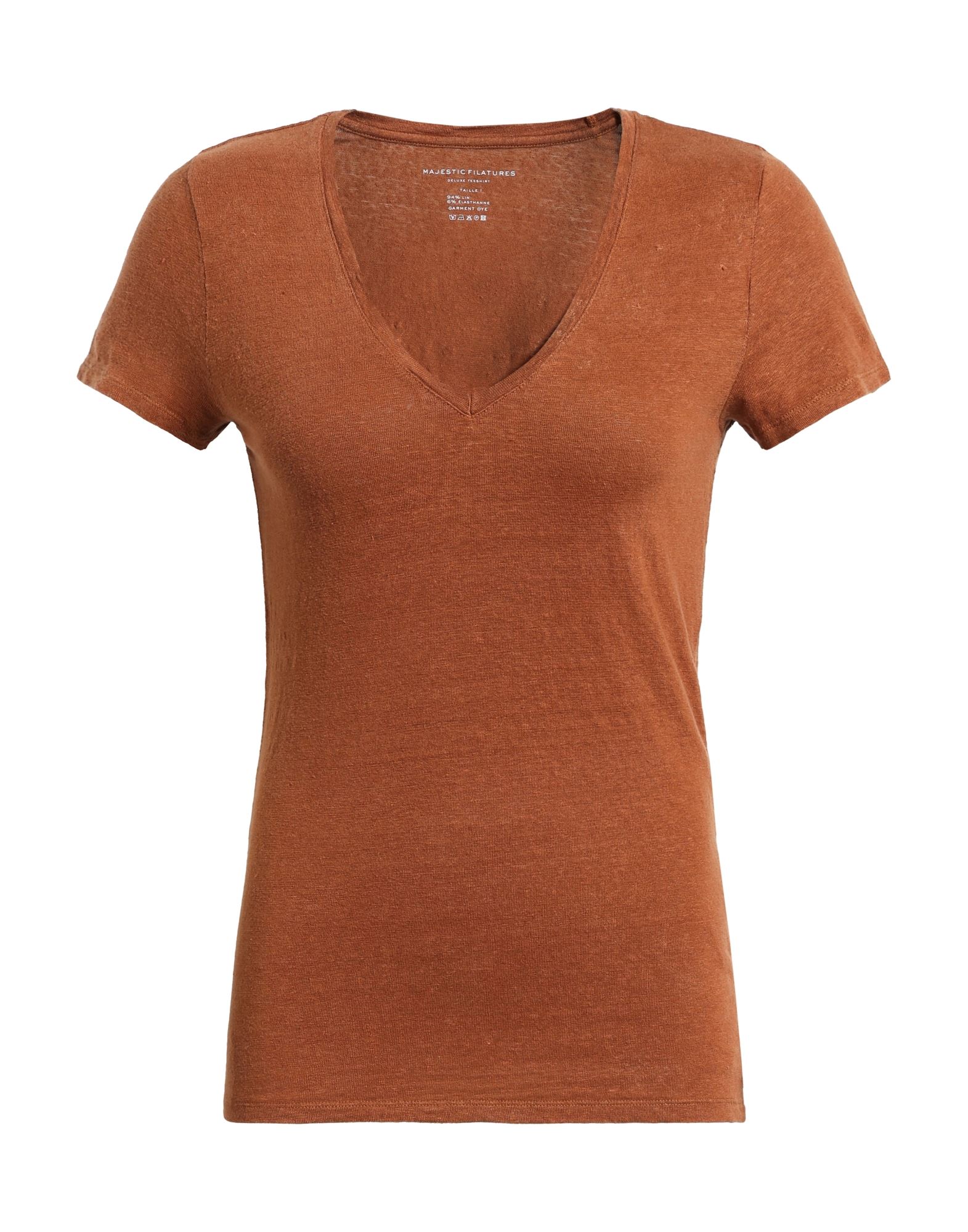 MAJESTIC FILATURES T-shirts Damen Lederfarben MAJESTIC FILATURES T-shirts Damen Lederfarben von MAJESTIC FILATURES