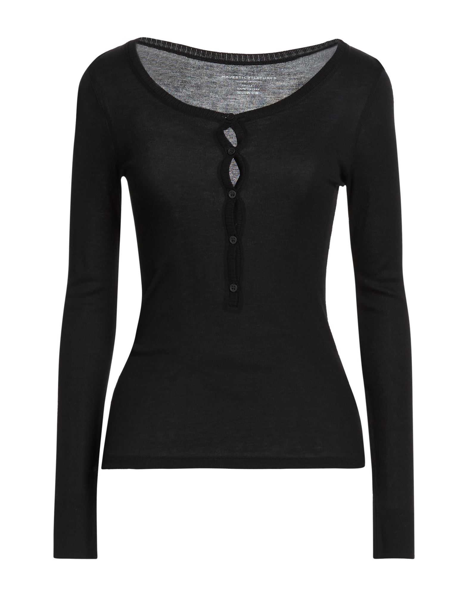 MAJESTIC FILATURES T-shirts Damen Schwarz von MAJESTIC FILATURES