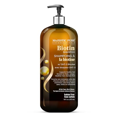 Majestic Pure Biotin Shampoo for Hair Growth - Volumizing Shampoo for Hair Loss - with DHT-3 Blocker - Hydrating & Nourishing - Sulfate Free, for Men & Women - Thin Hair Shampoo - 16 fl oz von MAJESTIC PURE