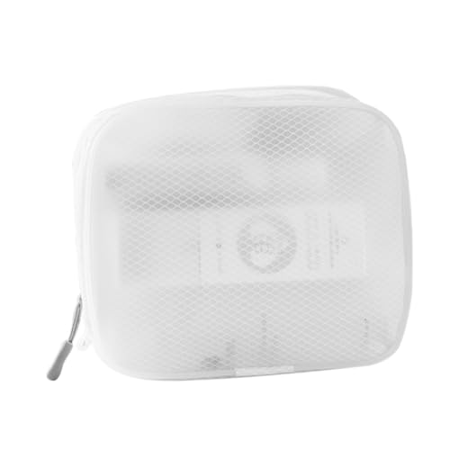 MAJORMENCH Eva Mesh Make Up Tasche Wasserfest Tragbare Kosmetiktasche für Damen mit Reißverschluss Durchsichtige Reisetasche für Make Up und Schreibwaren von MAJORMENCH