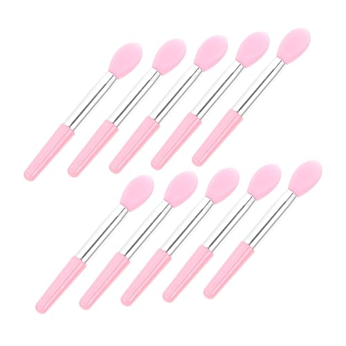MAJORMENCH 10 Stück Teiliges Silikon Lippenbürsten für Präzises Make Up Professioneller Lippenpinsel für zum Auftragen von Lippenstift und Lidschatten Tragbar und Einfach zu Reinigen von MAJORMENCH