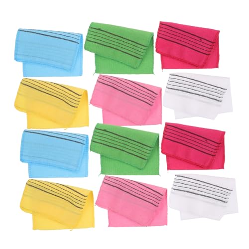 MAJORMENCH 12 Stück Teiliges Grob Gewebter Sauna-peeling-handtücher in Farben Robustes Körperpeeling-badetuch für Damen und Herren Leicht Schnelltrocknend für Sauna Gym und Reisen von MAJORMENCH