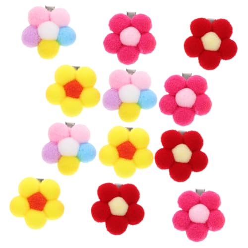MAJORMENCH 12stücke Haarpompons Haarspange Mit Bommeln Für Kleine Mädchen Haarschmuck Aus Polyester Und Edelstahl Rutschfeste Clips Für Pferdeschwanz Party Und Geburtstag Accessoires von MAJORMENCH