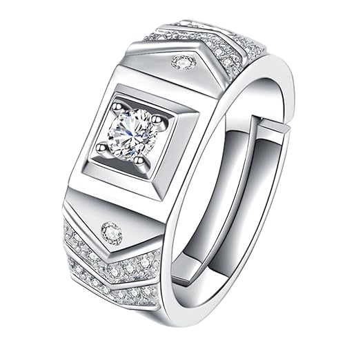 MAJORMENCH 1Stück Männer Fingerring Kupfer Eleganter Modischer Herrenring für Besondere Anlässe für Freund oder Ehemann Vielseitig Kombinierbar mit Jedem Outfit von MAJORMENCH