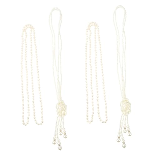 MAJORMENCH 2 Sätze Perlenkette Damen Mehrreihig Perlenhalsketten Choker und Lange Halskette Vielseitig Tragbar Schmuck für Frauen Herbst Winter von MAJORMENCH