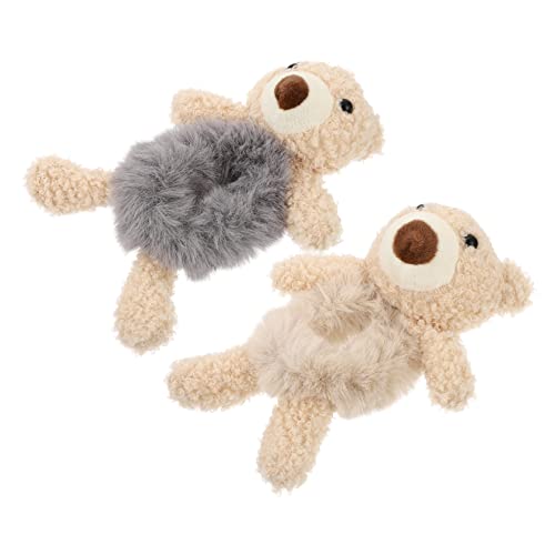 MAJORMENCH 2 Stück Bärenförmige Haargummis Niedliche Haaraccessoires für Mädchen Plüsch Haargummis Blau für Verschiedene Anlässe Leicht zu Kombinieren von MAJORMENCH