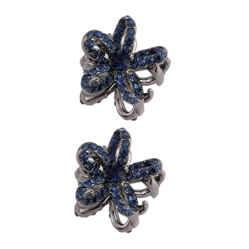 MAJORMENCH 2 Stück Blumen Haarklammern Set Mini Haarspangen für Damen Rutschfeste Haarklaue Haarschmuck Accessoire für Verschiedene Anlässe und Outfits für Geburtstage Feiertage und Alltag von MAJORMENCH