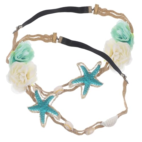 MAJORMENCH 2 Stück Blumen Meerstern Haarschmuck Hochzeits Stirnband für Braut Brautjungfern Dekorative Haaraccessoires für Feste Partys Hochwertige Verarbeitung Komfortabel von MAJORMENCH