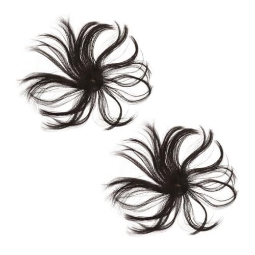 MAJORMENCH 2 Stück Haartopper für Damen mit Mittlerem Scheitel Dünnes Haar Kaschierend Voluminöses Haarteil für Kurzes Haar Unsichtbarer Haaraufsatz zur Grauen Haarabdeckung Leichte Synthese von MAJORMENCH
