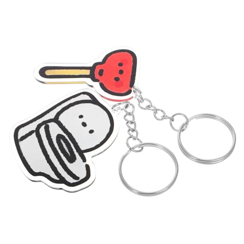 MAJORMENCH 2 Stück Lustiger Schlüsselanhänger Toilette Kreativer für Mädchen Taschenanhänger Freundschaftsgeschenk Rucksack Handtasche Niedliche Dekoration Anhänger von MAJORMENCH