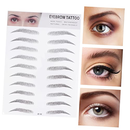 MAJORMENCH 2 Stück Teiliges Augenbrauen Tool Künstliche Augenbrauen Aufkleber Natürlich Aussehend Einfach Anzuwenden für Frauen und Männer Hautschäden von MAJORMENCH