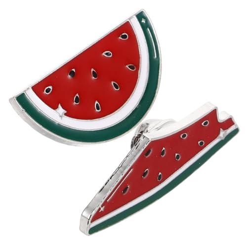 MAJORMENCH 2 Stück Wassermelonen Broschen Anstecknadeln Süßes Design Leicht und Langlebig für Cardigans Schals Reversklammern Modisches für Damen von MAJORMENCH