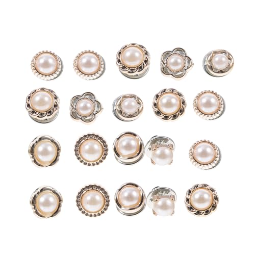 MAJORMENCH 20 Stück Teiliges Polierte Hemdkragen und Manschettenknöpfe Verschlüsse zur Ärmel und Kragenfixierung Geeignet für Hochzeit Business und Festliche Anlässe von MAJORMENCH