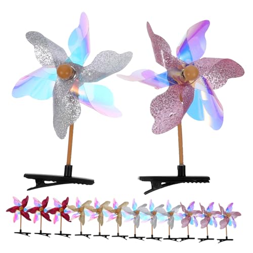 MAJORMENCH 24stücke Windrad Haarklammern Für Mädchen Bunte Haarspangen Für Partys Geburtstage Und Tägliches Tragen Rutschfest Und Bequem Mit Charmanten Windrad-designs Verschiedenen von MAJORMENCH