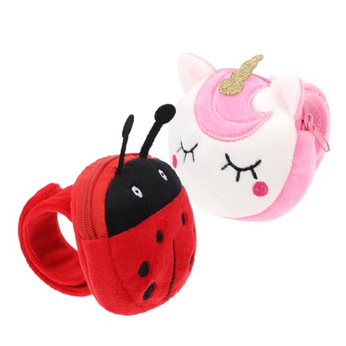 MAJORMENCH 2stücke Pack Slap Armbänder Mit Gefülltem Geldbeutel Tier Junge Mädchen Slap Armbänder Favor Flauschig Und Angenehm Anzufassen Tragbar Und Leicht Tolles Für Babypartys Und von MAJORMENCH
