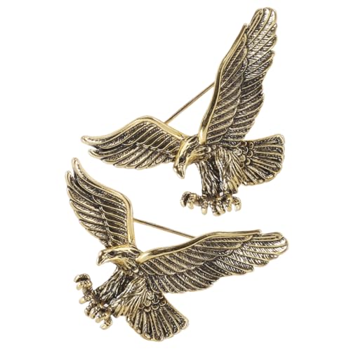 MAJORMENCH 2stücke Eagle Brosche Vintage Anstecknadel Für Kleidung Schicke Brosche Für Schal Kragen Und Pullover Einzigartiges Design Stilvoller Schmuck Für Frauen Und Männer von MAJORMENCH