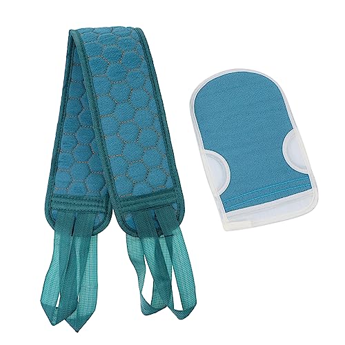 MAJORMENCH 2stücke Dusche Rückenschrubber Peeling-gurt Badezimmerzubehör Bademassagebürste Badetuch Duschhandschuhe Spa Massagegeräte von MAJORMENCH