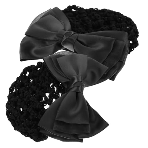 MAJORMENCH 2stücke Haarnetz Mit Schleife Für Praktische Haarabdeckung Für Damen Für Friseure Tänzerinnen Und Stewardessen Vielseitige Haaraccessoires von MAJORMENCH