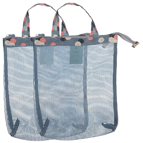 MAJORMENCH 2stücke Tragbare Reisekosmetiktaschen Mit Reißverschluss Nasstasche Für Badeanzug Und Handtücher Mesh-Aufbewahrungstasche Für Kosmetika Und Toilettenartikel Große Reisetasche Für r von MAJORMENCH
