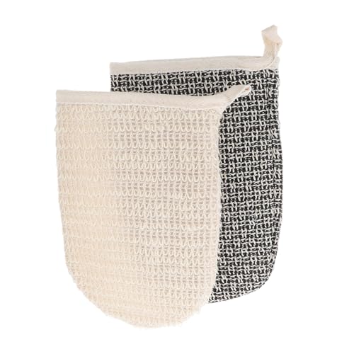 MAJORMENCH 2stücke Peelinghandschuhe Für Dusche Doppelseitige Körperpeeling-mitts Aus Natürlichem Material Für Männer Und Frauen Zur Exfoliation Und Hautpflege von MAJORMENCH
