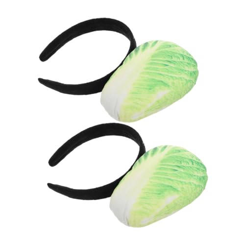 MAJORMENCH 2stücke Plüsch Kopfband Gemüse-design Realistische Große Chinesische Kohlkopfmütze Für Partys Halloween Und Kostüm-events Bequem Und Langlebig von MAJORMENCH