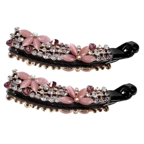 MAJORMENCH 2stücke Bananenclips Mit Strasssteinen Für Frauen Bananenclips Fürs Haar Für Feines Haar Haarschmuck Für Frauen Mit Dickem Kamm Für Lockiges Zum Stylen von MAJORMENCH